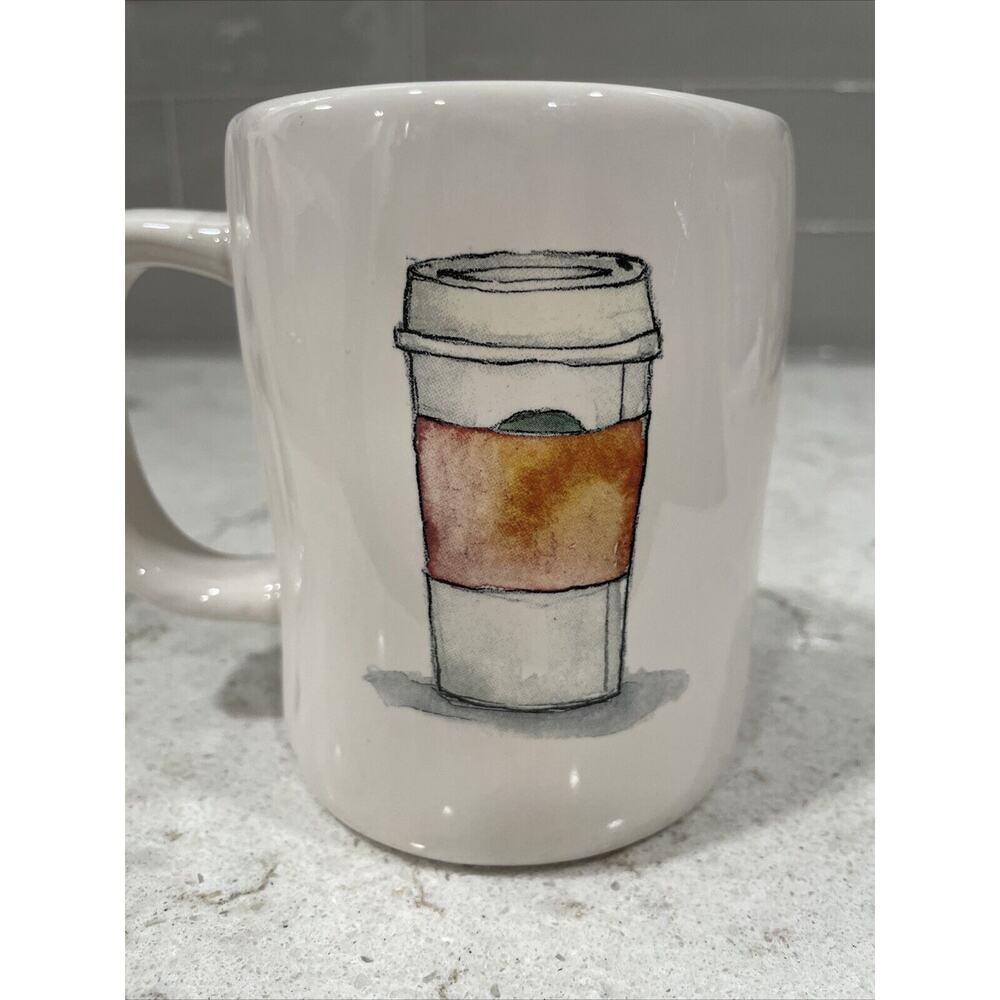 Rae Dunn “Love You A Latte” Coffee House Double Sided Mug NEW